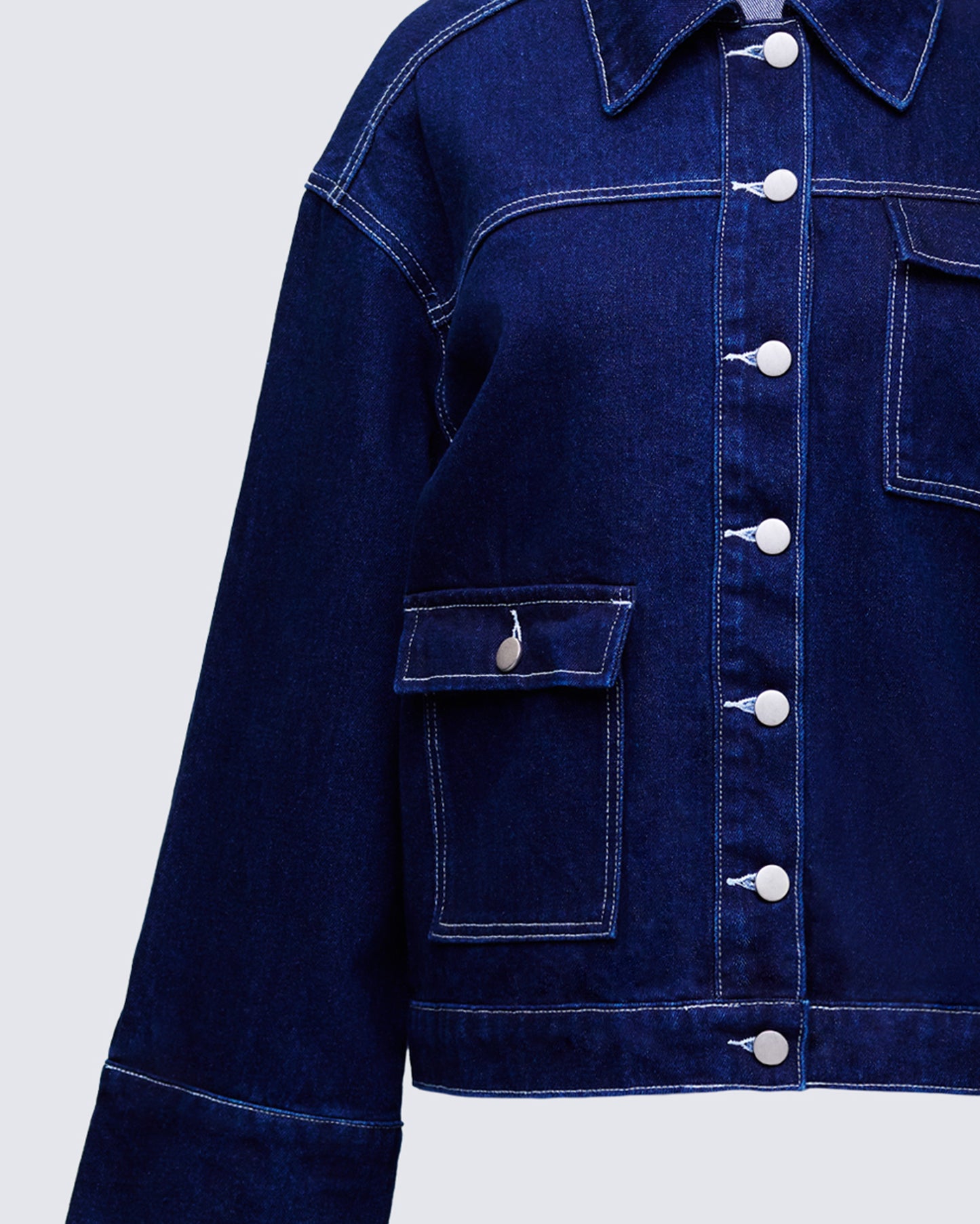 Frovi Blue Denim Oversized Shirt
