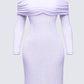 Sian Purple Knit Maxi Dress