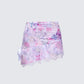 Josette Lilac Satin Printed Lace Up Skirt