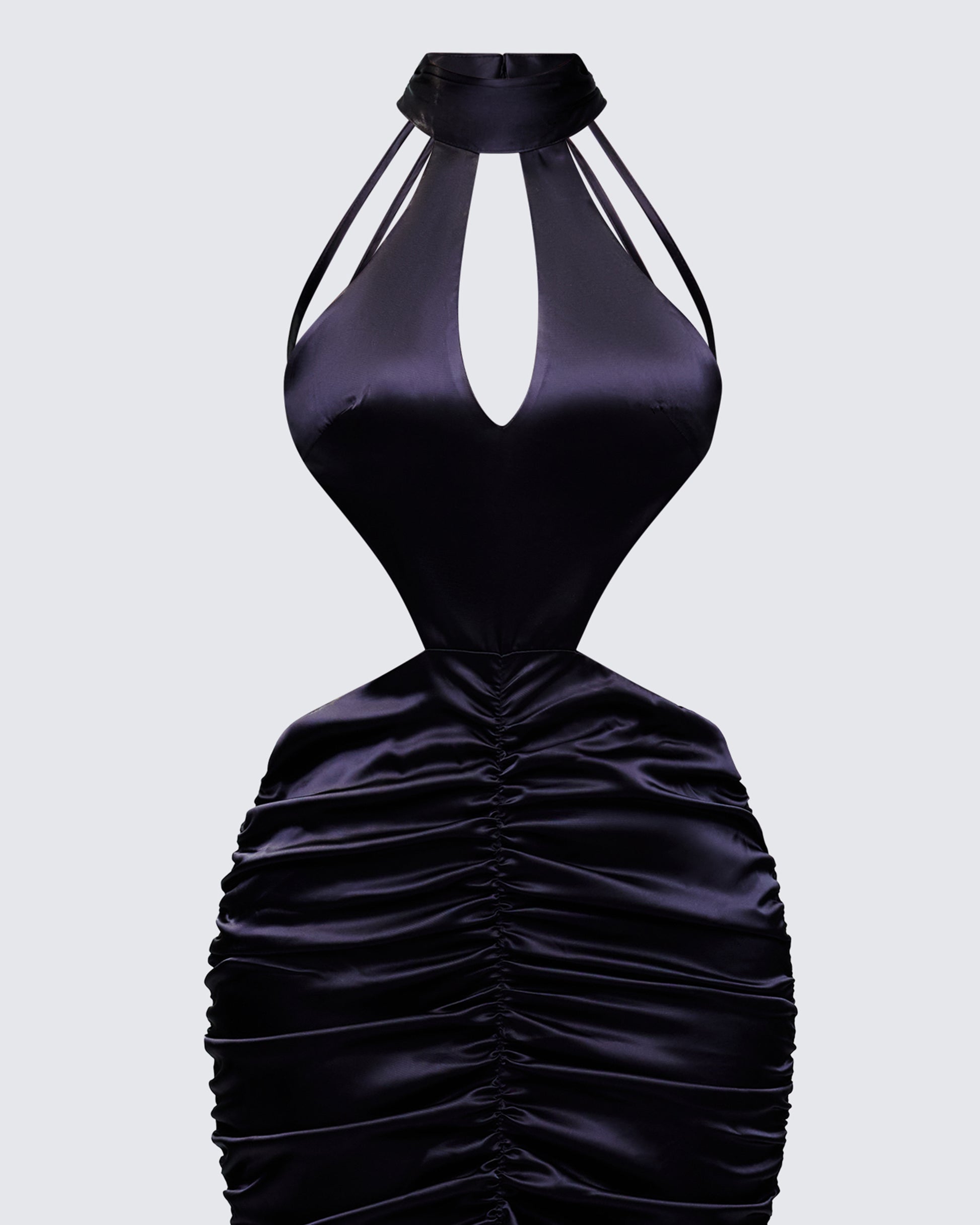 black satin halter midi dress Jasmine Halter Midi Dress, in Black Luxe Satin | Show Me Your Mumu