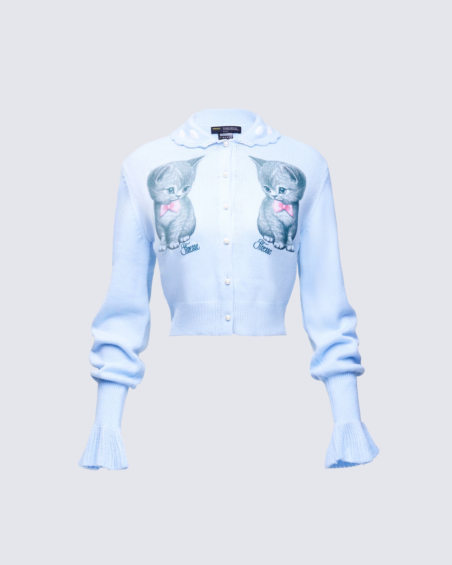Kitty Blue Printed Cardigan