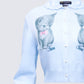 Kitty Blue Printed Cardigan