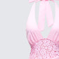 Lenora Pink Lace Detail Maxi Dress