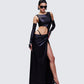 Aiala Black Knot Front Cutaway Dress