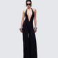 Saoirse Black Plunge Neck Jumpsuit