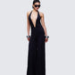 Saoirse Black Plunge Neck Jumpsuit