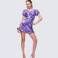 Benni Purple Scoop Back Mini Dress