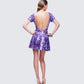 Benni Purple Scoop Back Mini Dress