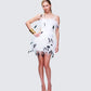 Meadow White Feather Backless Mini Dress
