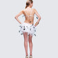 Meadow White Feather Backless Mini Dress