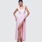 Isoria Pink Princess Waist Maxi Dress