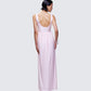 Isoria Pink Princess Waist Maxi Dress