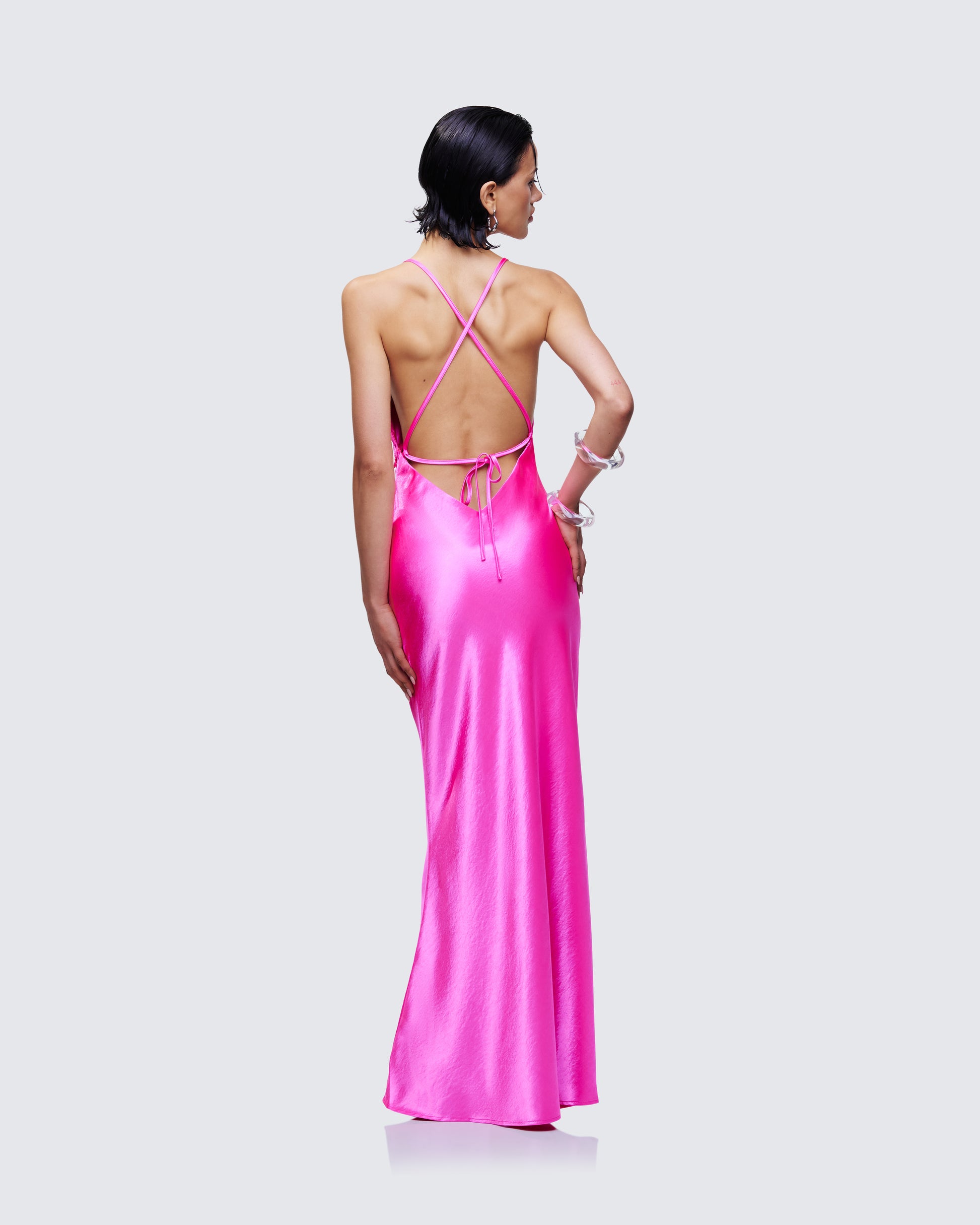 pink slip maxi dress Stolen Stores CLASSIC MAXI PINK SLIP DRESS