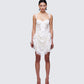 Sallie Ivory Eyelet Corset Mini Dress model front
