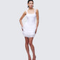 Amira Cream Ribbed Ruffle Mini Dress