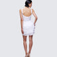 Amira Cream Ribbed Ruffle Mini Dress
