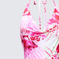 Mixie Pink Printed Cowl Neck Mini Dress