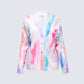 Omie Multi Print Distressed Cardigan
