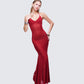 Ash Red Sheer Mesh Maxi Dress