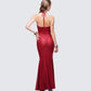 Ash Red Sheer Mesh Maxi Dress