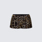Posie Leopard Print Sequin Mini Shorts