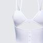 Romina White Button Though Cami Top