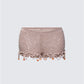 Rosia Stone Crochet Sequin Micro Shorts