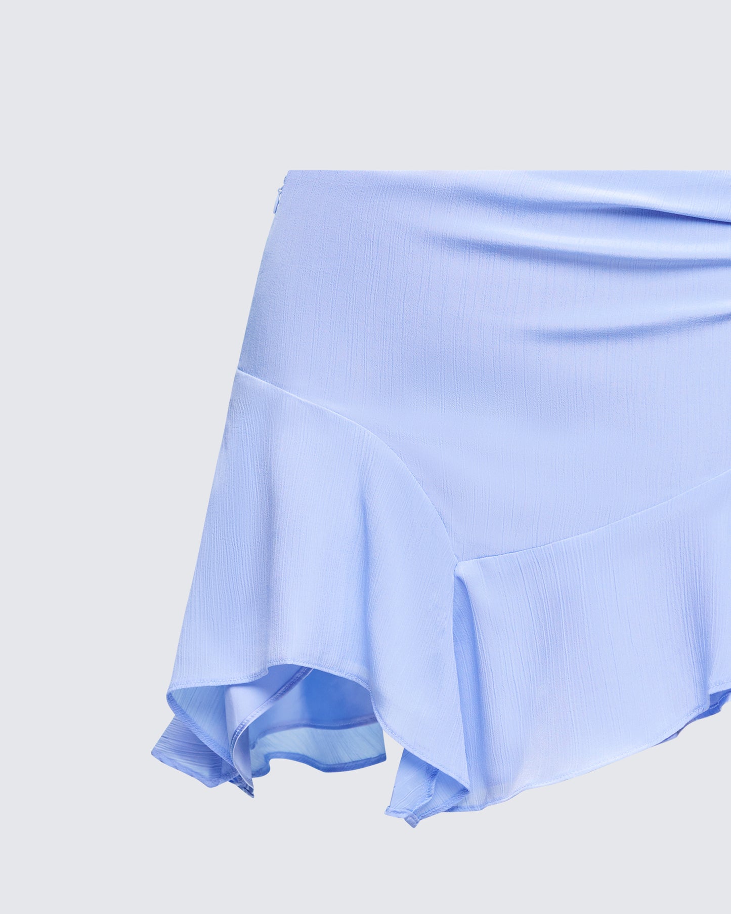 Sylvie Blue Tie Asymmetric Mini Skirt