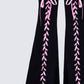 Vashti Black Ribbon Laced Sweatpants