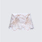 Ylva White Applique Mini Skirt