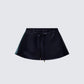 Zainab Black Vegan Leather Micro Skirt