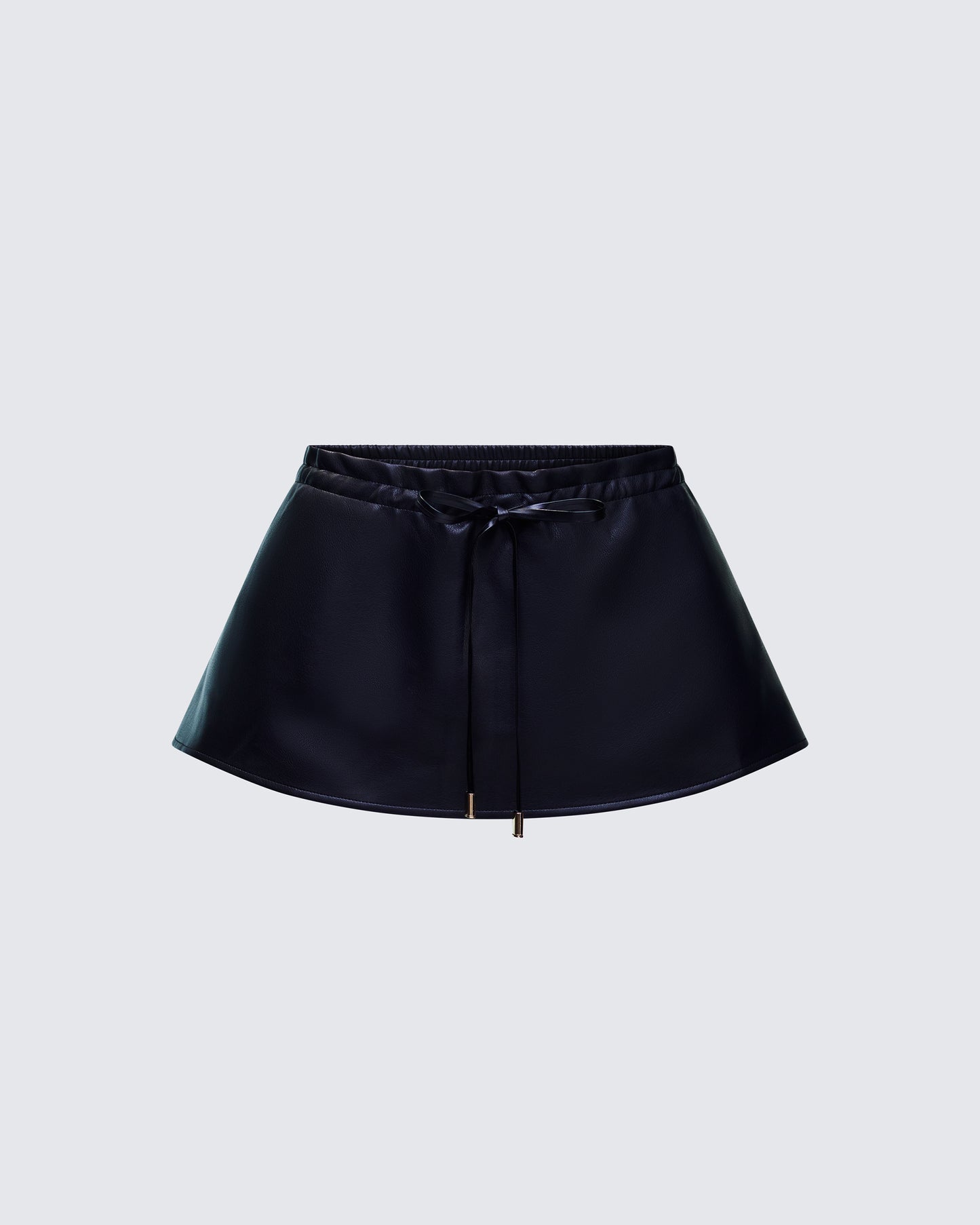 Zainab Black Vegan Leather Micro Skirt