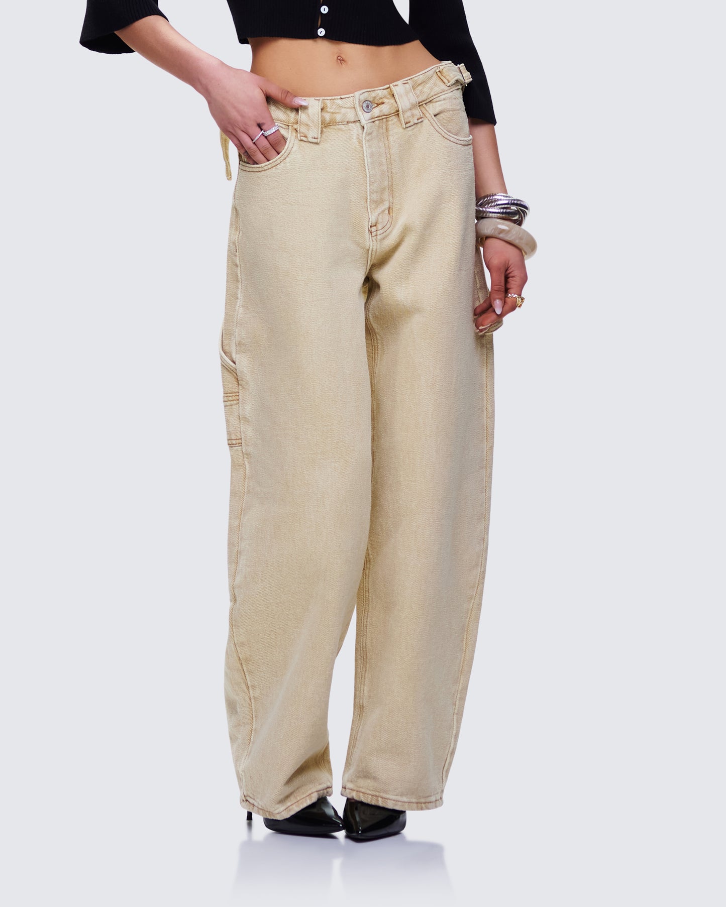 Finola Tan Washed Twill Handy Pant