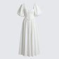 Fioni Ivory Lace Up Cotton Dress product front