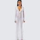 Florence White Mesh Maxi Dress