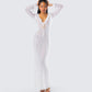 Florence White Mesh Maxi Dress