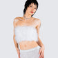 Francis White Feather Cropped Top