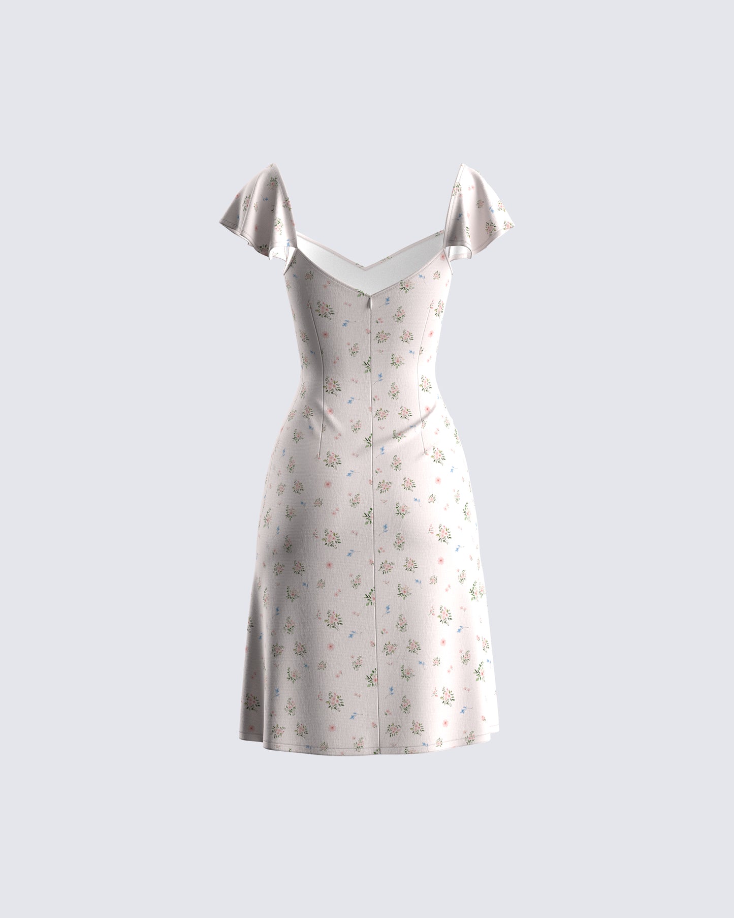 Francisca Beige Flower Print Dress