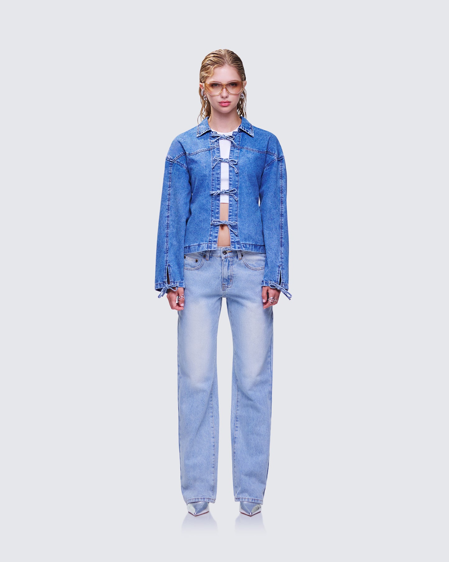 Freesia Denim Set model front