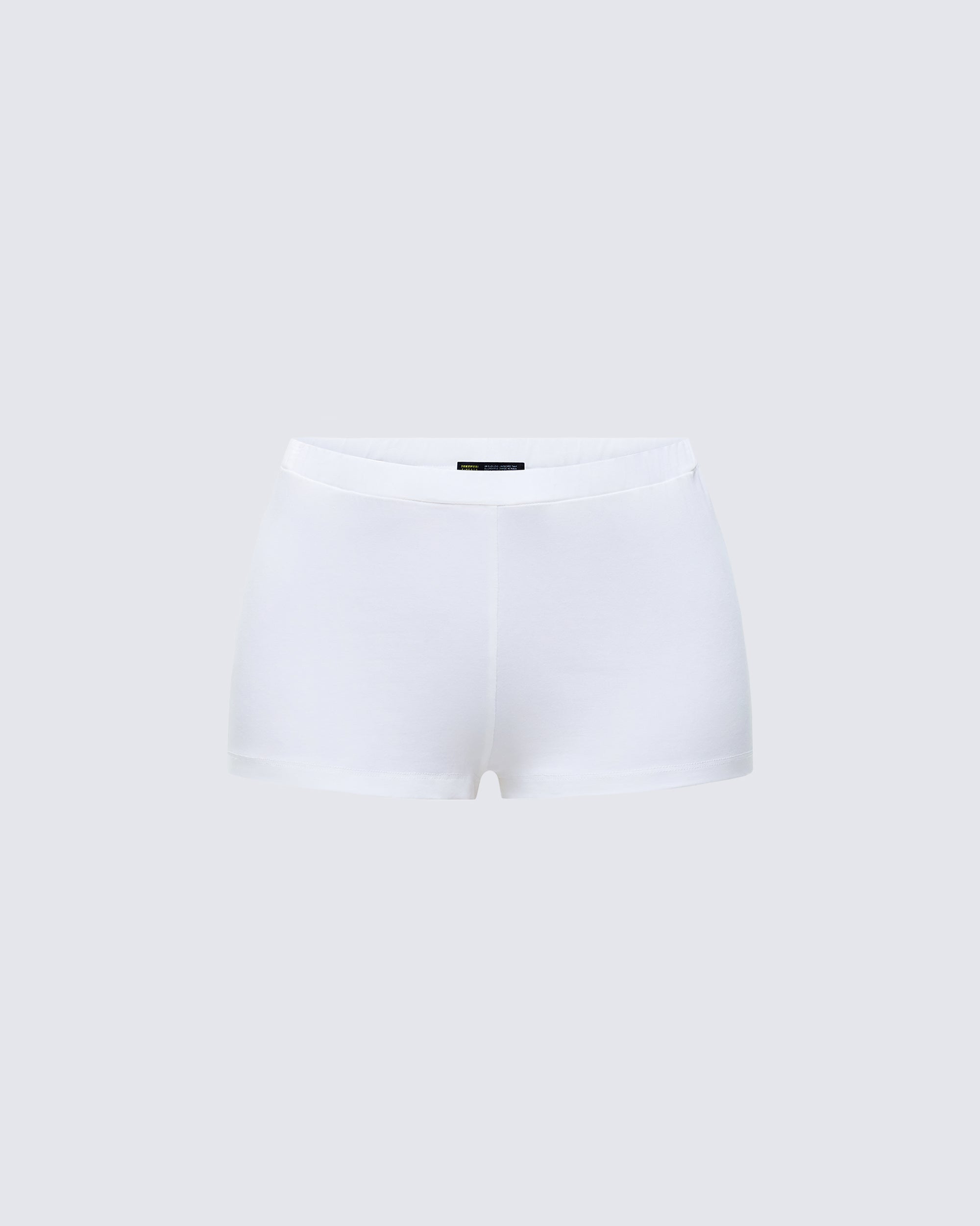 White Biker Shorts Women's High Waisted Stretch – FINESSE