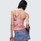Galiana Peach Charm Cut Out Cami Top