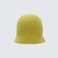 Gem Chartreuse Crochet Bucket Hat - back view