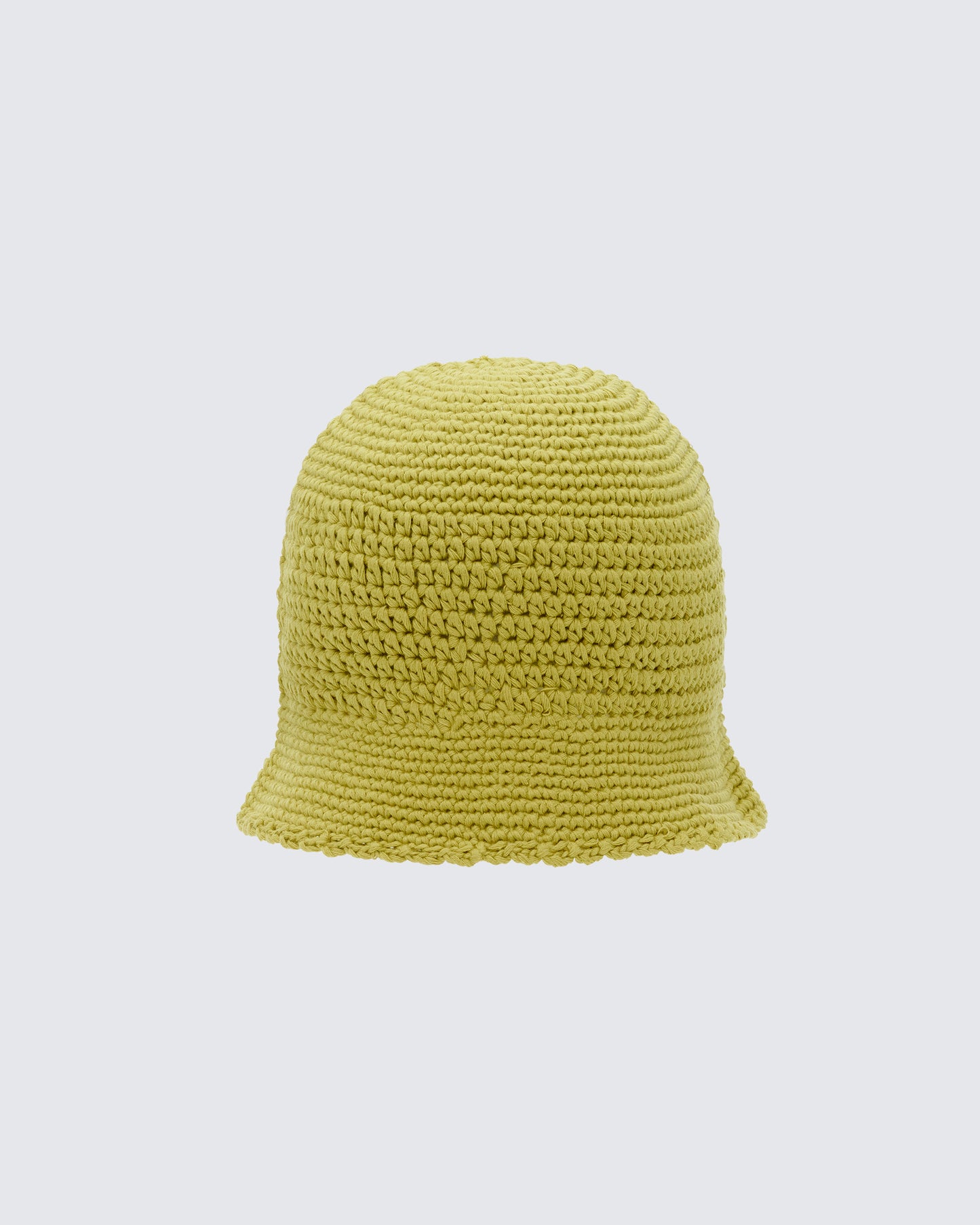 Gem Chartreuse Crochet Bucket Hat - back view
