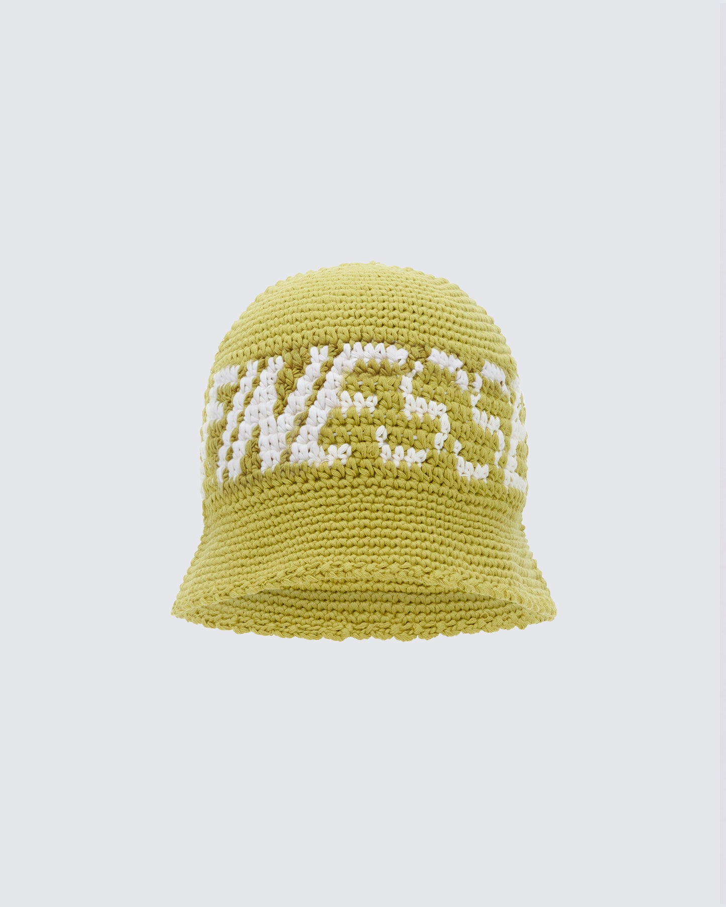 Gem Chartreuse Crochet Bucket Hat - front view