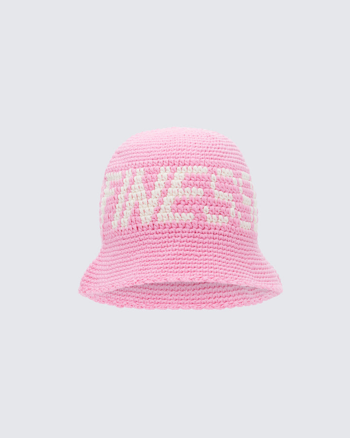 Gem Pink Crochet Bucket Hat product front
