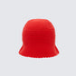 Gem Red Crochet Bucket Hat - back view