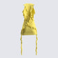 Gem Yellow Ruffle Mini Dress