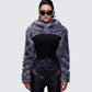 Genesis Black Vegan Hooded Jacket model front