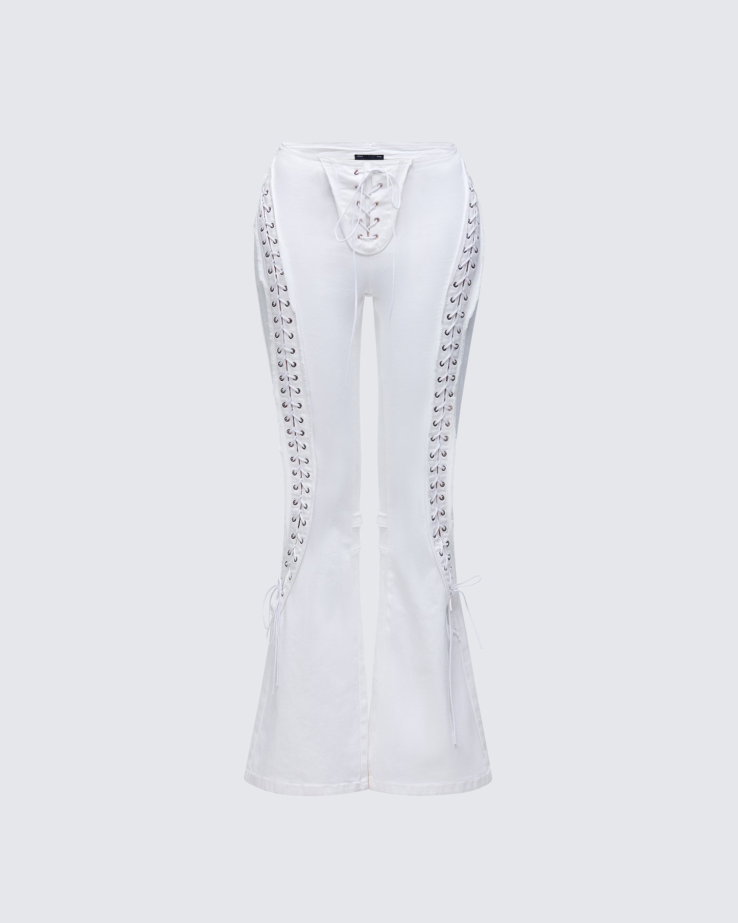 Genoveva Stone Denim Lace Up Jeans product front