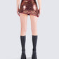 Gio Multi Animal Sequin Mini Skirt